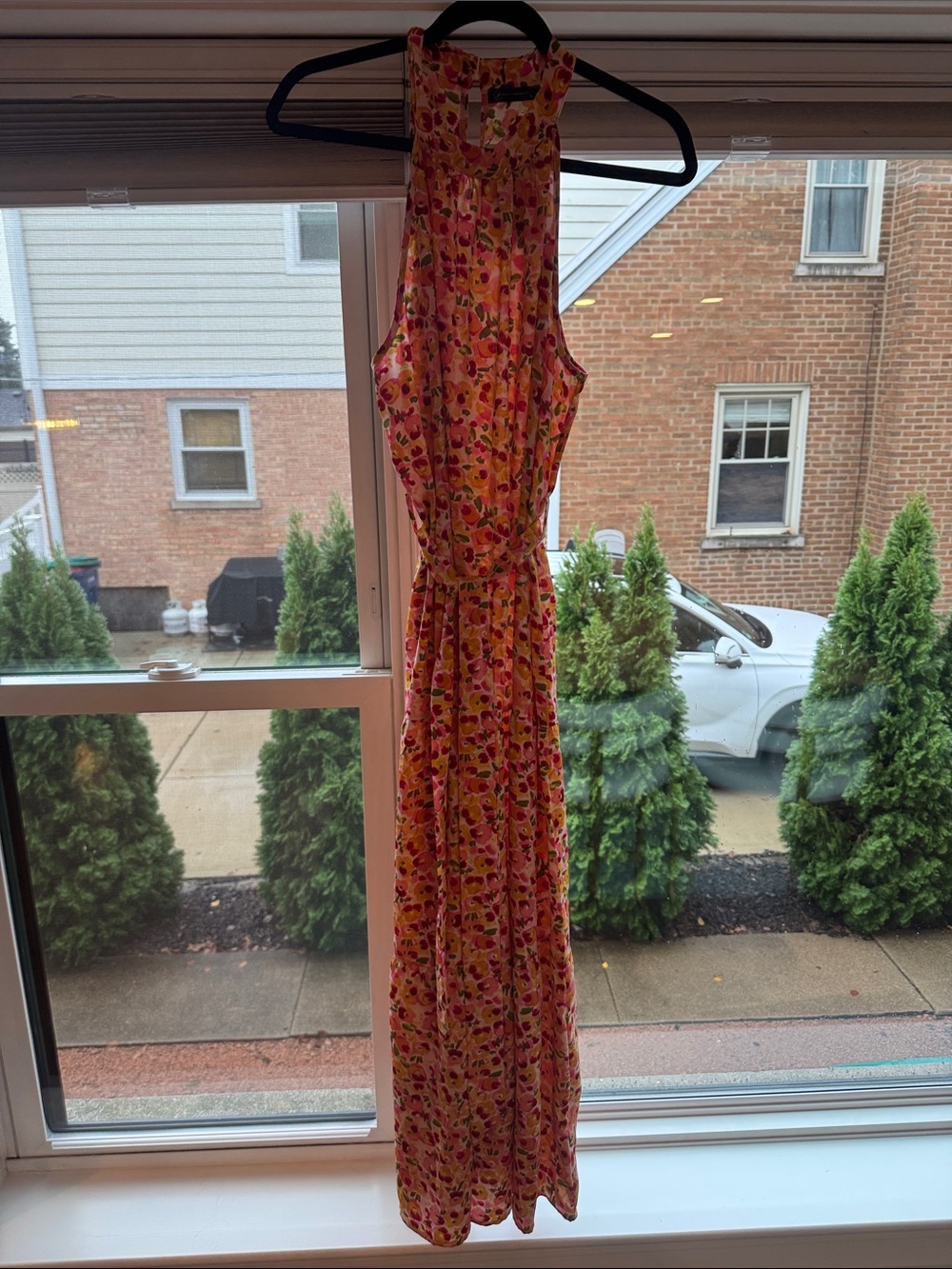 Floral Halter Maxi Dress in Pink
